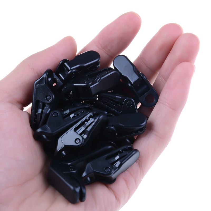 WarmShine 20 Pack Small Tarp Awning Clamp Set - Black Tarp Clips Jaw Tent Snaps for Camping - Image 3